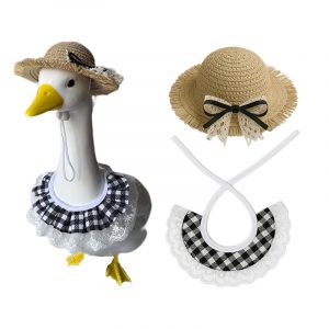 Lace-and-Gingham Porch Goose