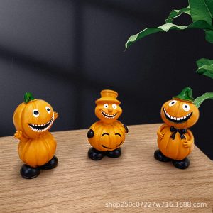 Halloween Pumpkin Man Home Garden Decoration Statue Desktop Ornaments Resin Crafts