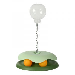 Treat-Dispensing Ball, Wand, and Spinning Turntable Cat Toy