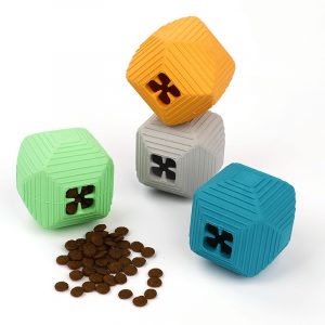 Dog Treat-Dispensing Rubber Ball — Chew-Resistant, Teeth-Cleaning, and Teething Aid