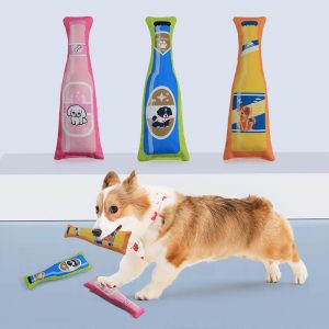 Creative Soda-Shaped Plush Dog Toy — Durable and Chew-Resistant
