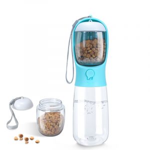 Outdoor 2-in-1 Multifunctional Pet Water Bottle for Drinking and Feeding (High-Temperature Resistant)