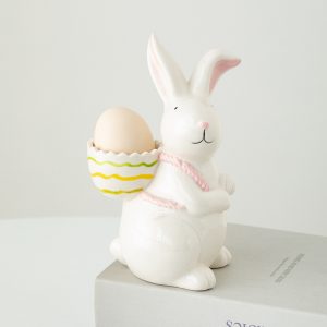 Easter Cartoon Ceramic Bunny Egg Pot Easter Egg Pot Pot Dining Table and Kitchen Storage Ornaments