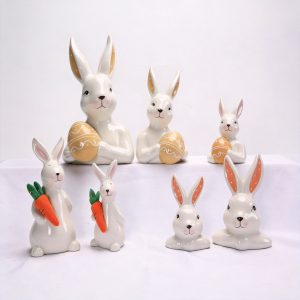 Ceramic rabbit decorations