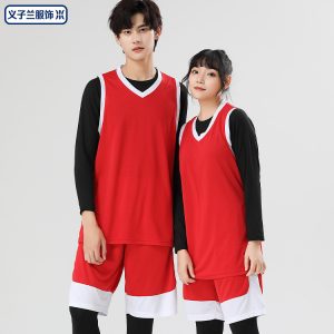 American basketball sports suit, breathable team jersey vest for summer