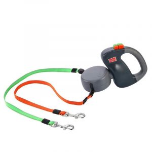 One-to-two dog walker, dog leash, dog supplies, double-headed telescopic