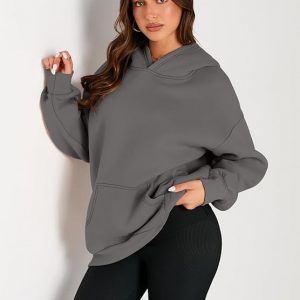 Trendy Women Oversized Hoodies Fleece Sweatshirts Breathable