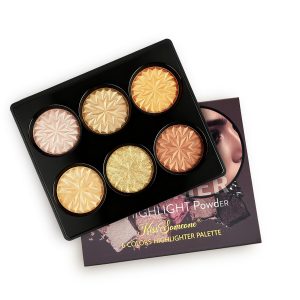 6-color highlighter makeup plate with dark brightening effect