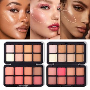Light rouge powder blusher highlight three-dimensional facelift integrated plate
