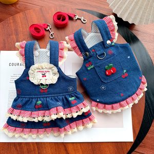 Spring/Summer Denim Cherry Overalls