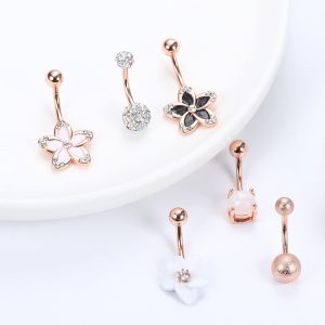 Stainless Steel Belly Button Rings for Women Girls Body Piercing