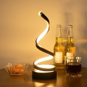 Modern spiral table lamp