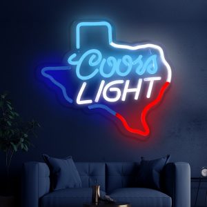 Coors Light Beer Neon Sign – Bar & Man Cave Wall Art LED Light Sign