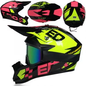 OEM ODM Dirt Bike Helmet ABS Safe Off-Road Motorcycle Outdoor Riding High Quality Helmet with Double Visors