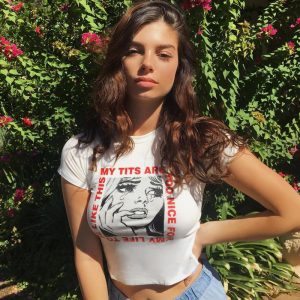 Cartoon trendy women's short sleeved t-shirt
