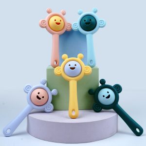 baby Teething Toys Rattle Soft Bpa Free Food Grade Silicone