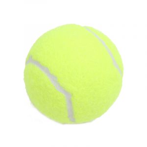 Elastic tennis ball for dogs, chewable and durable pet toys, rubber training ball for pets.