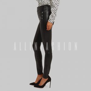 Goatskin skinny pencil pants