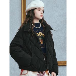 Stylish High-Neck Down Jacket for Women