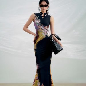 Retro-style cheongsam dress for women with a high-end feel