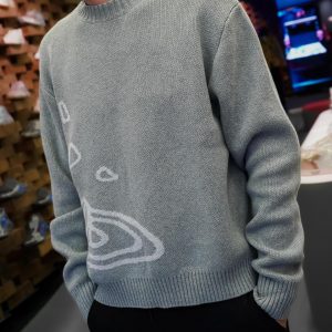 Winter Pullover Design Pattern Cotton Knitwear Long Sleeve Crew Neck