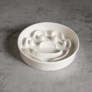 Ceramic Slow Feeder Bowl with Elevated Stand — Dog Bowl for Cervical Spine Protection