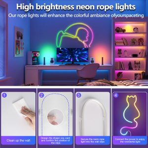 USB RGB Silicone LED Neon Strip Light