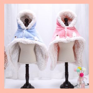 Cotton-Padded, Extra-Thick Hooded Cape