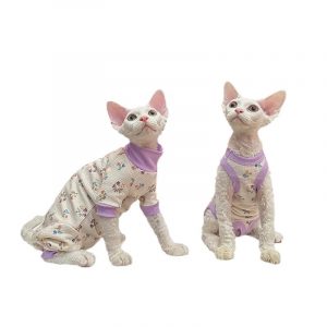 Waffle-Knit Floral Four-Legged Pet Outfit