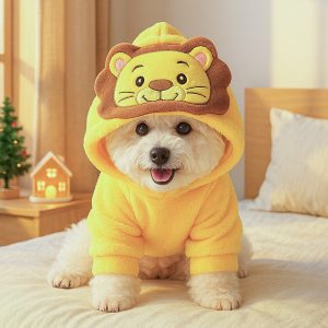 Winter Warm Pet Costume — Flannel Animal Transformation Outfit for Dogs and Cats (Party Wear)