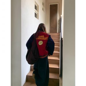 Stylish and fashionable baseball jacket with thick top