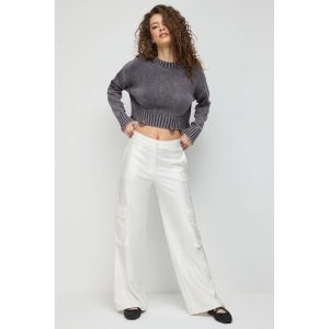 Vintage Style Casual Women's 100% Cotton Crocheted Crew Neck Cardigan