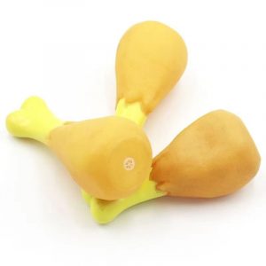 Vinyl toys, squeaky chicken leg for dogs, realistic roasted chicken leg, cat and dog toys, puppy teething toys.