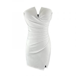 High Quality Women's Sexy Off Shoulder Split Party Club Short Bodycon Dresses