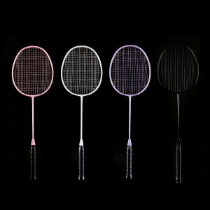 Ultralight Carbon Fiber Badminton Racket with PU Grip