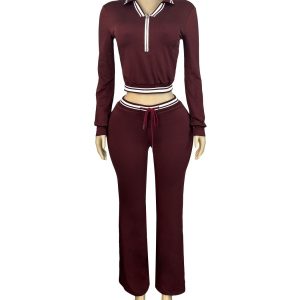 Retro street style two-piece suit for women
