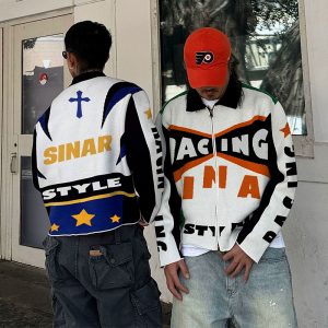 Men Sweater Winter Casual Knitwear Zip up Cardigan Jumper