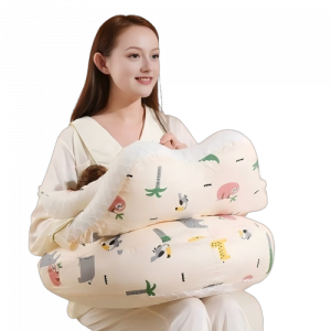 Colorful Animal-Themed Cotton Nursing Pillow