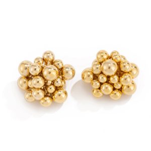 Trending All-Match Women's Gold Plated Multi-Ball Stud Earrings