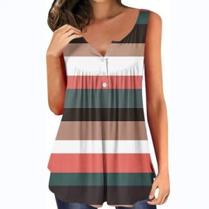 Round neck sleeveless casual style top