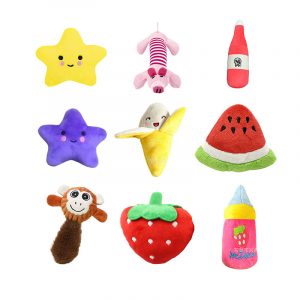 Plush pet toy with sound, durable and chewable, for dogs with built-in sound.
