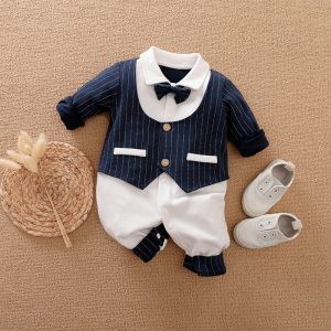 Baby bodysuit, spring and autumn style, foreign trade gentleman's