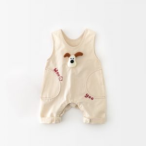 2025 Spring Korean Style Baby Cartoon Embroidered Overalls for Boys