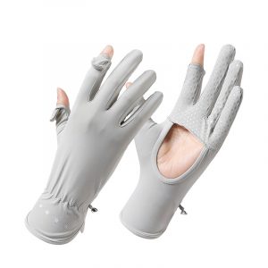 Women's Summer Outdoor Sun Protection Gloves — Fingerless "Ice Silk" Style
