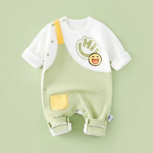 Baby rompers, spring and autumn pure cotton newborn clothes