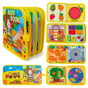 Quiet tearable cloth book for babies, with Velcro, suitable for 6