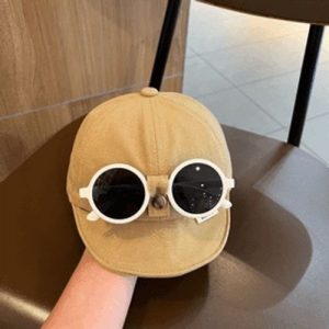 Detachable glasses baby spring/summer hat, baseball cap, Korean style