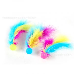 Bouncy ball, feather bouncy ball, pet cat toy