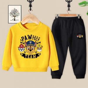 PAW Patrol Spring Autumn Children's Clothing Sets Boys O Neck Pullover and Long Pant Two Piece Suit Kids Thin Sweatsuits
