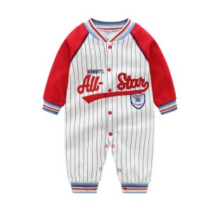 2024 Baby Autumn Clothes cotton boys rompers long sleeve Climbing Clothes print Sporty Home clothing 3-18 Month baby costume